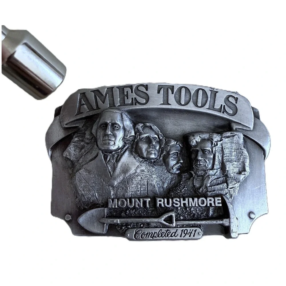 1987 Mount Rushmore Ames Tools Belt Buckle Limited Edition Vintage